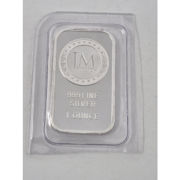 1 Oz .999 Silver JM Bullion Bar