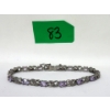 Image 1 : 6.02 CTW Amethyst & Diamond Tennis Bracelet