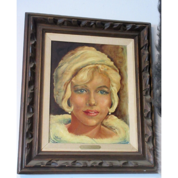 Framed Oil on Canvas of Marilyn Monroe