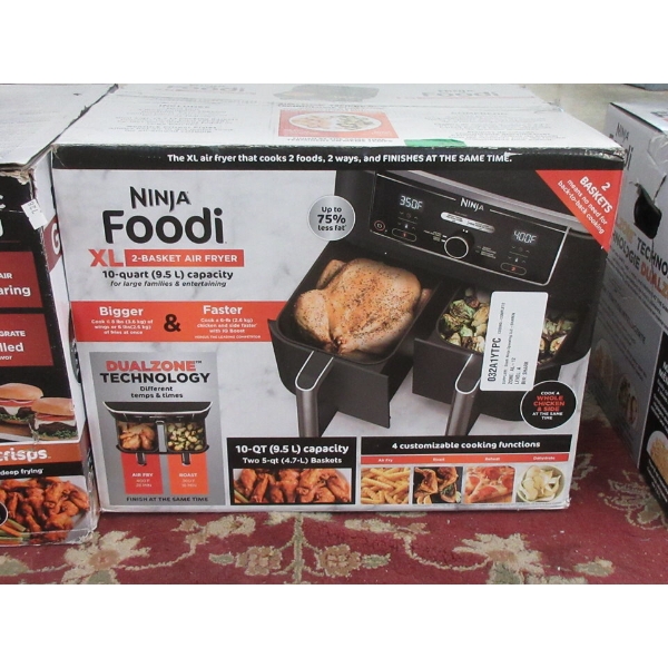 Ninja Foodi XL 2-Basket Air Fryer - 10 QT/9.5 L