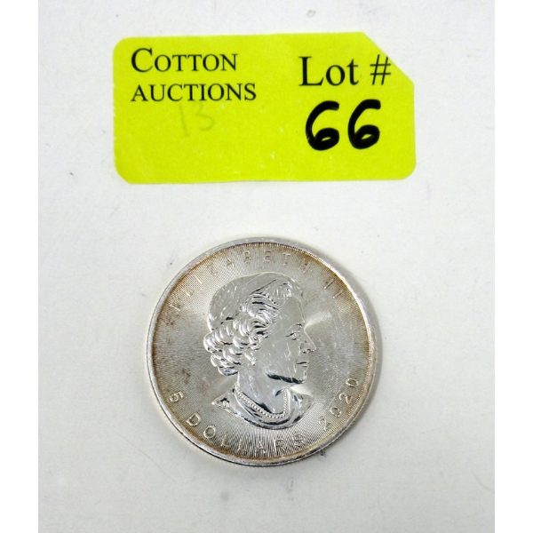 1 Oz .9999 Silver 2020 Maple Leaf Coin 