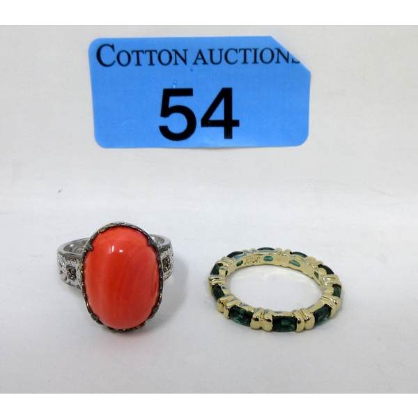 2 x Sterling Silver Estate Rings 