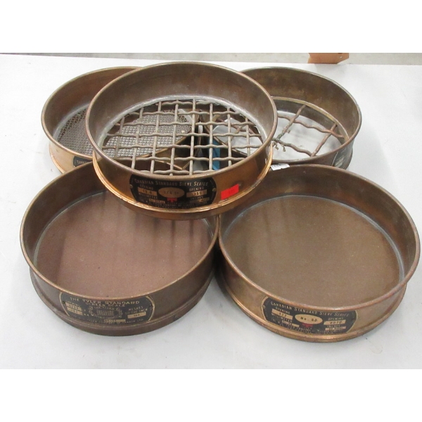 2 Tyler & 3 Canadian Standard Screen Sieves for Gold Panning