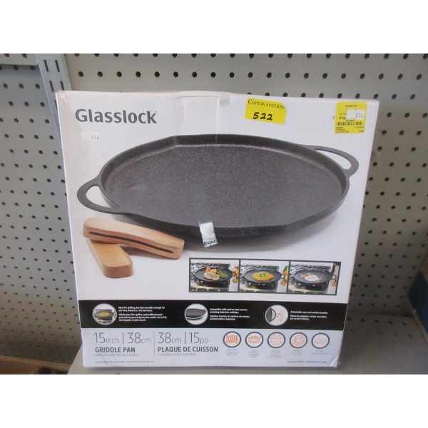 Glasslock Round Griddle Pan -  15"/38 cm 