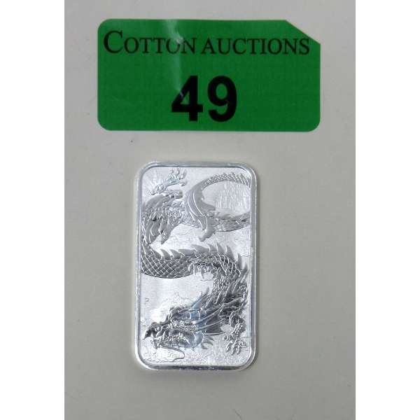 1 Oz .9999 Silver 2023 Year of the Dragon Legal Tender Coin 