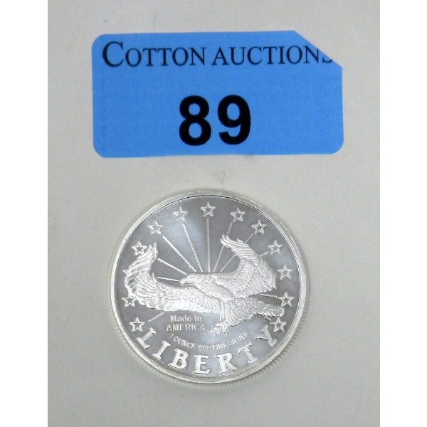 1 Oz .999 Silver Liberty Eagle Round 