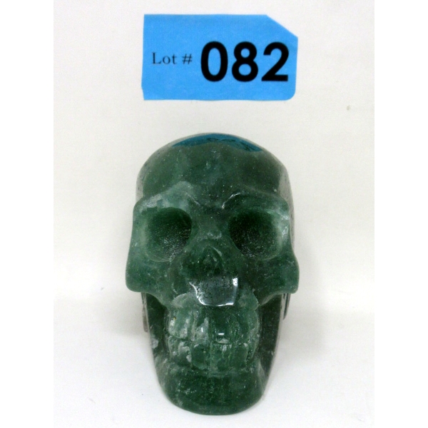 3D Artist Hand Carved Donglin Jade Quartz Skull 