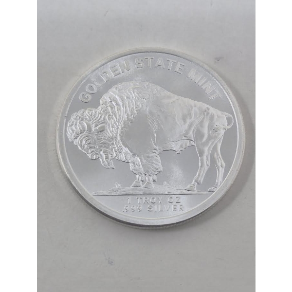 1 Oz .999 Silver Golden State Mint Art Round 