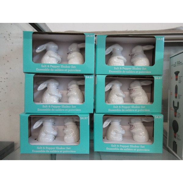 12 New Bunny Salt & Pepper Shaker Sets