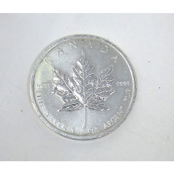 1 Oz .9999 Silver 2012 Maple Leaf Coin