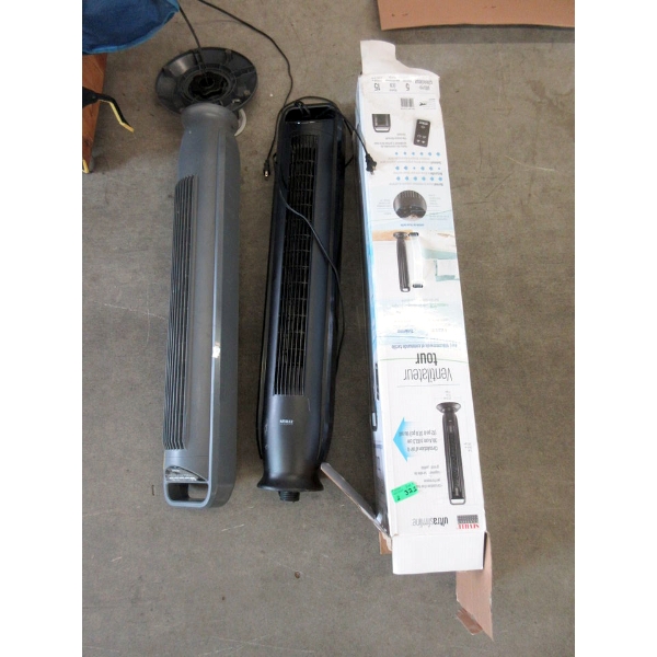 3 Seville Oscillating Tower Fans - 1 in Box