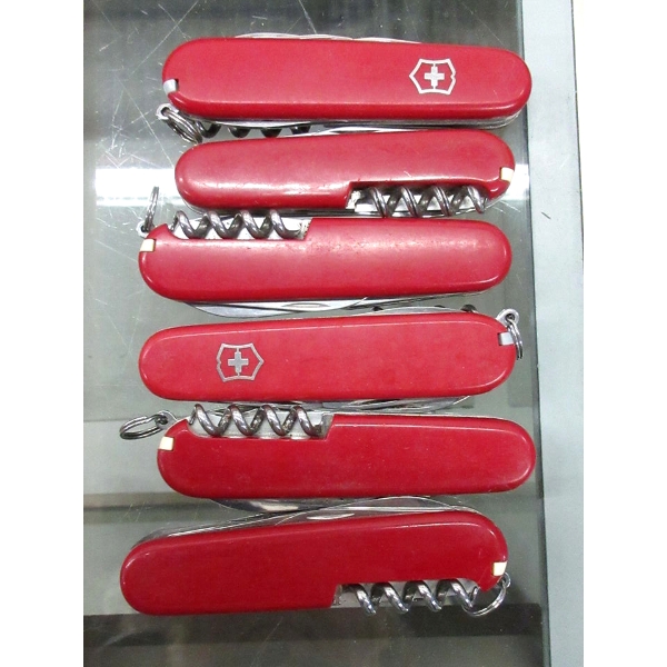 6 Assorted Swiss Army Pocket Knives - Preowned