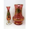Image 2 : 8 Vintage Cranberry Crystal & Glass Pieces