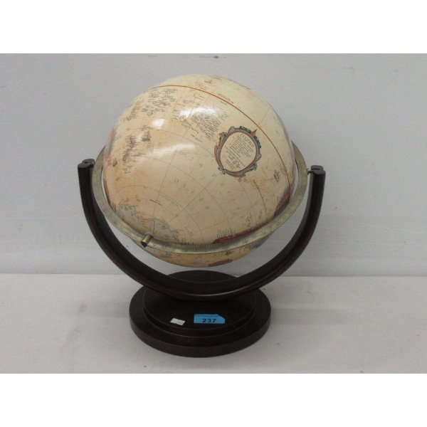 12" World Globe on Stand - 15" Wide x 17" tall