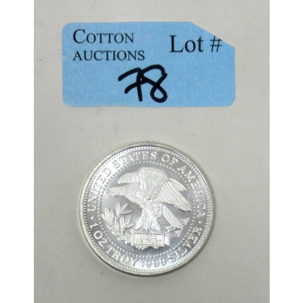 1 Oz .999 Silver Eagle USA Silver Trade Unit Round 