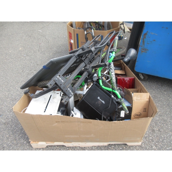 Skid of Assorted Storage Locker Goods - As Is