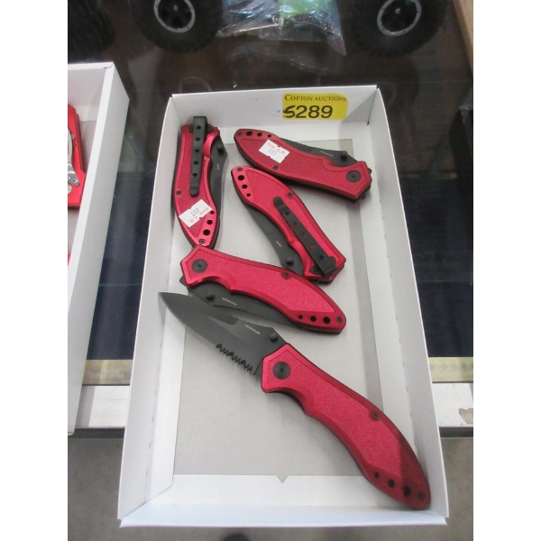 5 New Folding Knives with 4" Blades