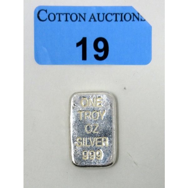 1 Oz .999 Silver Eagle Bar 