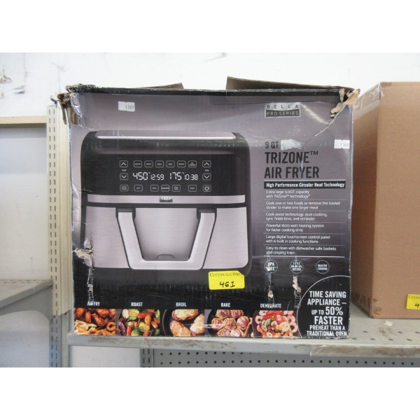 Bella Pro-Series 9 Qt Trizone Air Fryer