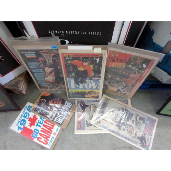 7 Assorted Sports Themed Print Items