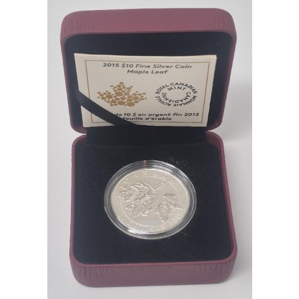 Half Oz .9999 Silver 2015 Maple Leaf Coin
