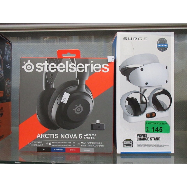 Steel Series Wireless Headset &  PSVR 2 Charge Stand