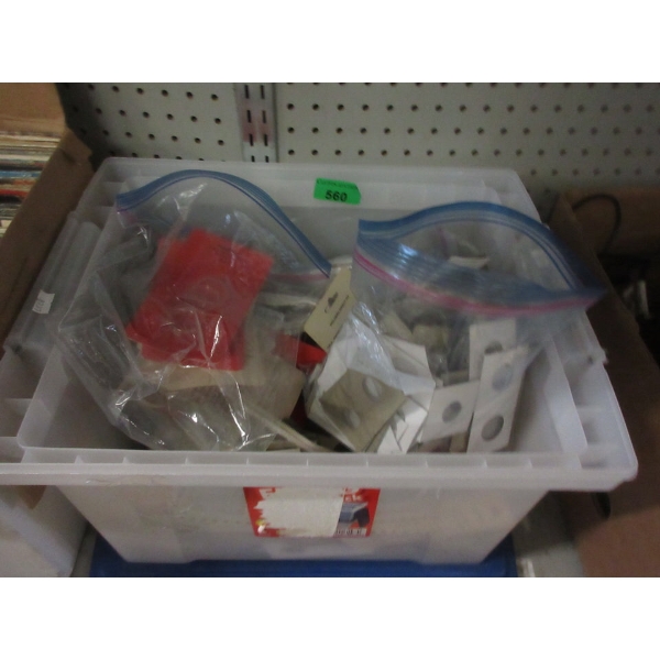 Tote of Cardboard Coin Folders & Coin Capsules