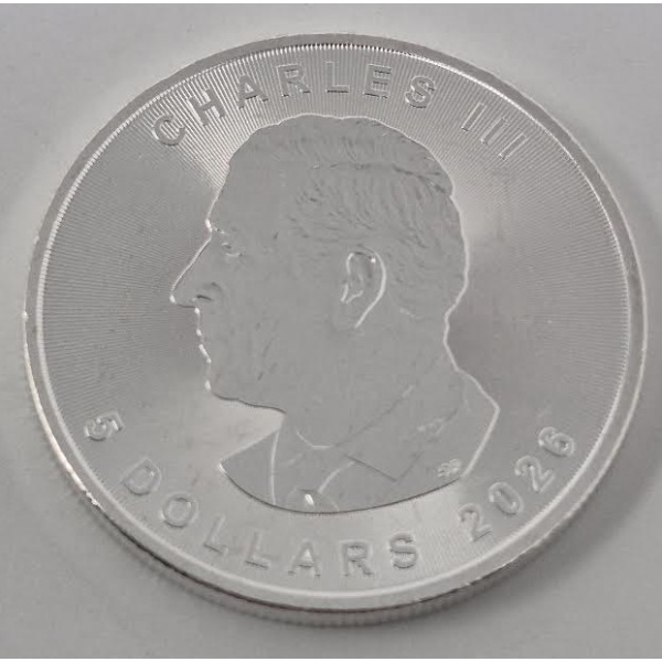 1 Oz .9999 Silver 2026 Canada Maple Leaf Coin 