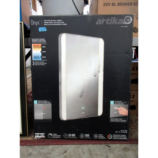 Artika "Onyx" Anti-Fog LED Wall Mirror