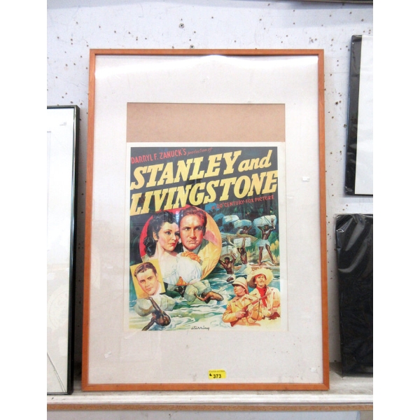 Vintage "Stanley and Livingstone" Framed Movie Poster