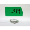 Image 1 : 14 KT White Gold 11 Diamond Ring - Size 9