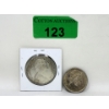 Image 1 : 1966 Canadian 80% Silver Dollar & 50¢ Coin Set