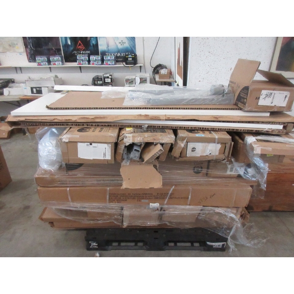 Skid of Assorted Flat Pack Furniture