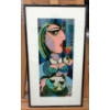 Image 1 : Abstract Art of A Girl & A Cat - Signature Unknown