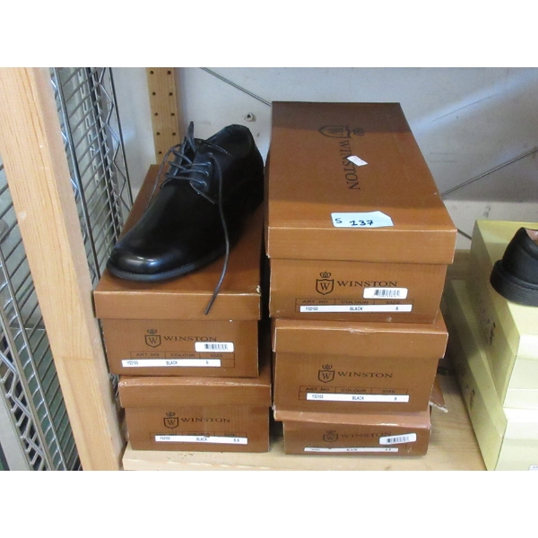5 New Pairs of Boy's Black Dress Shoes in Boxes