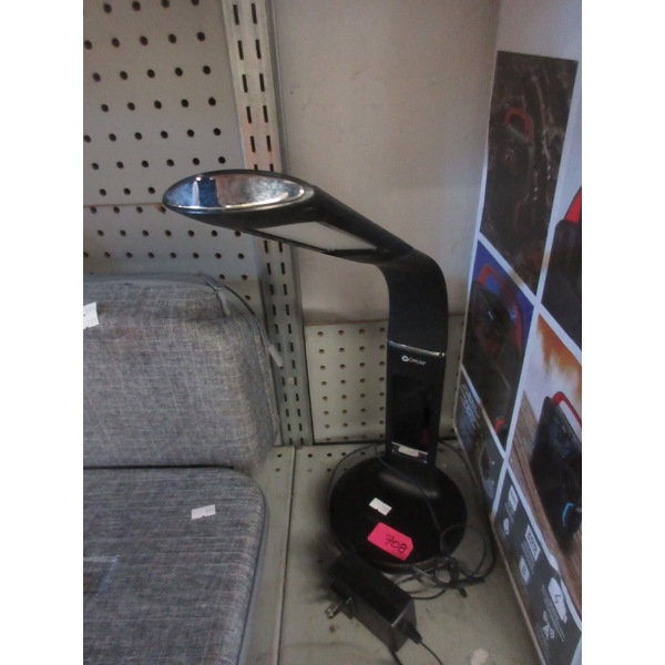 OttLite Black Wireless Charging LED Lamp