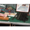Image 6 : 2 Shelf Lot of HO Scale Train Cars, Track & More