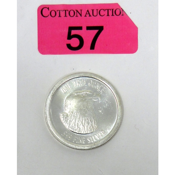 1 Oz .999 Silver Bald Eagle Round 