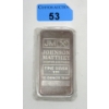 Image 1 : 10 Oz .999 Silver Johnson Matthey Bar 