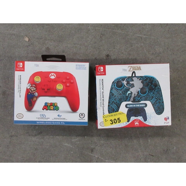 1 PDP & 1 PowerA Nintendo Switch Wireless Controllers
