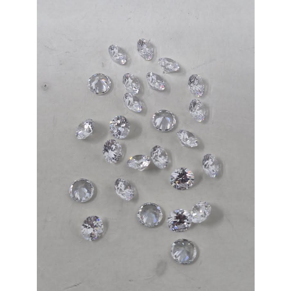 25 x 1 Carat AAA Grade Loose Cubic Zirconia 