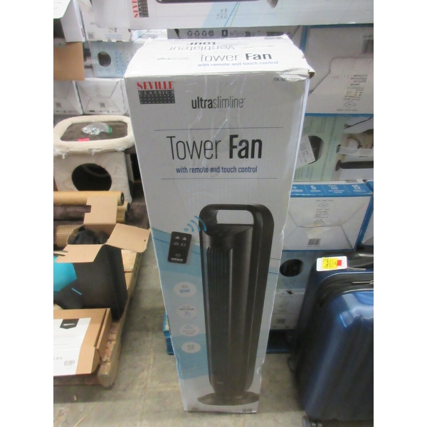 Seville Ultraslimline Oscillating Tower Fan in Box