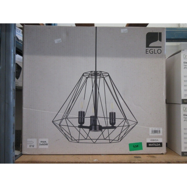 Eglo Matilda Black Cage Shade Ceiling Light