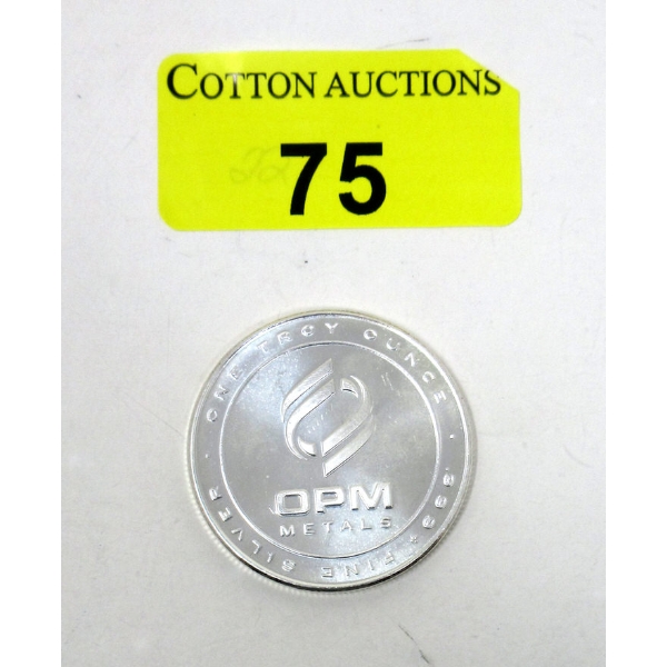1 Oz .999+ Silver OPM Metals Round 