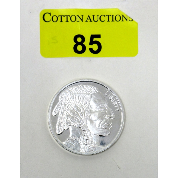 1 Oz .999 Silver Indigenous/Buffalo Round 