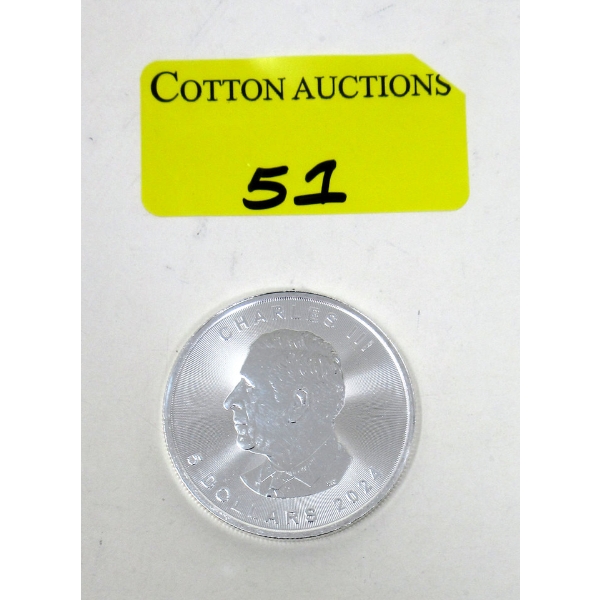 1 Oz .9999 Silver 2024 Canada Maple Leaf Coin 