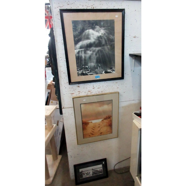 3 Framed Prints - Largest is 24" x 26"