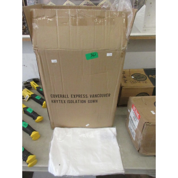 Case of 50 New Krytexisolation Gowns - Medium