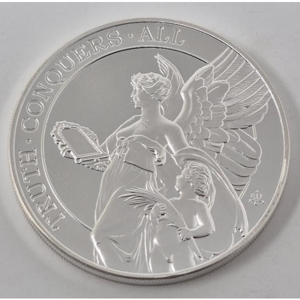 5 Oz .999 Silver Truth Conquers All Coin