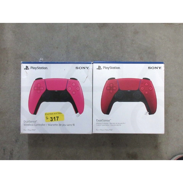 2 Sony PlayStation PS5 Dual Sense Wireless Controllers